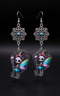 Mandala Skull Fairy Earrings